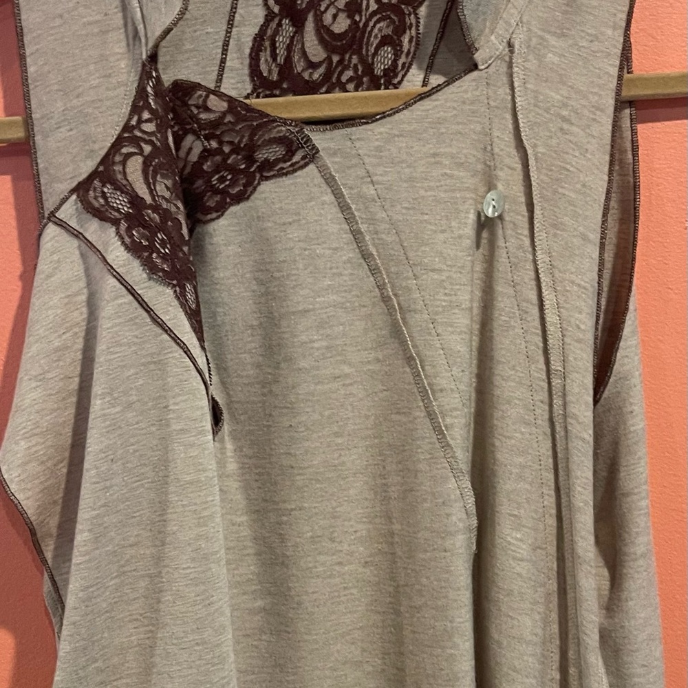 Anthropologie Tiny Brand Sleeveless Lace Cream Tank Size Small - Picture 7 of 8